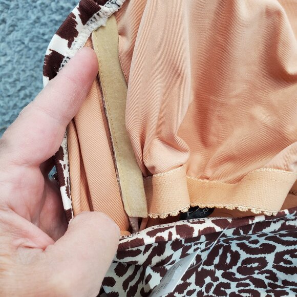 J. Crew Ruched Bandeau One-Piece Swimsuit Leopard Print Size 0 New - Picture 8 of 11